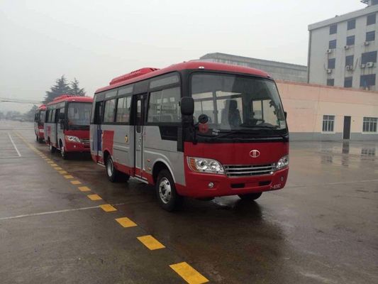 চীন Durable Red Star Travel Buses With 31 Seats Capacity Small Passenger Bus For Company সরবরাহকারী