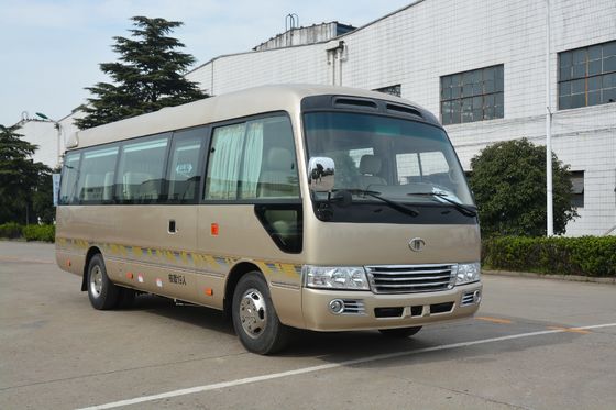 চীন Blue 2x1 Seat Arrangement Coaster Minibus / Diesel Minibus Long Distance Transport সরবরাহকারী